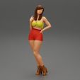 Girl-0013.jpg Pretty girl wearing a mini skirt bikini 3D Print Model