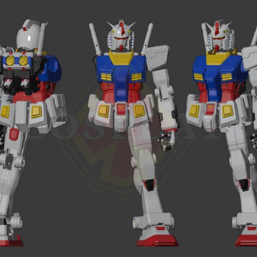 Gundam RX-78 Cosplay Pepakura Diam Unfold