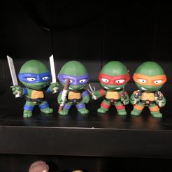 7D4DF115-9038-4B8A-A76C-4522D4D91558.jpeg STL file TMNT Leo, Donnie, Mikey, Raph・3D print design to download