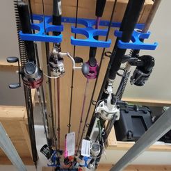 Rods-on-hanger.jpg Fishing Rod Holder - Horizontal.  4 Rods