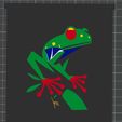 Tree-Frog-BBL-Color.jpg Tree Frog Design on Card box lid with tree frog design modeled in for easy in software painting