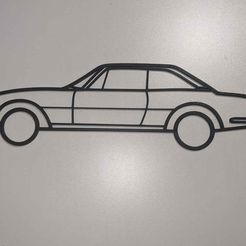 Décoration-murale-Peugeot-504-coupé-csci3d.jpg Archivo STL Decoración mural Peugeot 504 Coupé・Objeto de impresión 3D para descargar