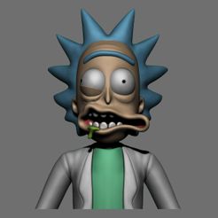 1.jpg Free 3D file Rick Sanchez burping・Object to download and to 3D print, stonestef
