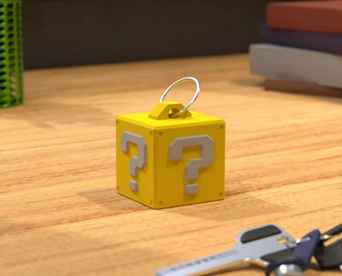 Minecraft lucky block keychain | Question mark block keychain