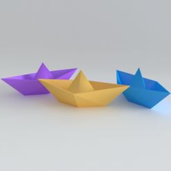 4.jpg Free STL file ParperBoat to 3dprint・3D print object to download