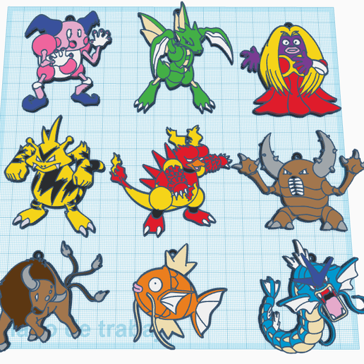 Pokemon-15.png Schlüsselanhänger Pack 151 Pokemon