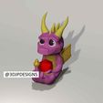 for-cults.jpg Spyro The Dragon Sitting / in a Bucket - Planter/FlowerPot/Pencil Holder / Desk Organizer