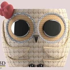 FRENTE.jpg Download STL file Cute owl Pot model 3 • 3D printable model, Eureka3DED