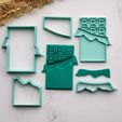 Cookie-Cutter-Chocolate-Bar.jpg 🍫 Chocolate Bar Cookie Cutter | 3D Printed STL | Sweet Treats Baking | Candy Theme Cookies | Kids Party Favors | Dessert Theme