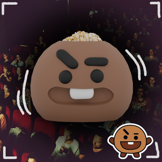 Shooky BT21 Popcorn Bucket – BTS Fan Accessory