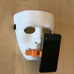 IMG_6821.jpg Free STL file Mouth Mount for Smartphone・3D print design to download