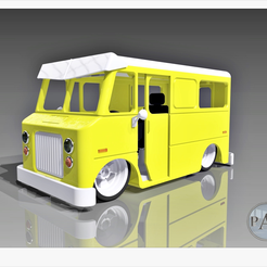 001B.png Бесплатный STL файл LOWRIDER MID SIXTIES STEP VAN МАСШТАБ 1/20・3D-печатная модель для загрузки