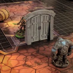 add8484d809b7eb8027ab6b66ca180d0_display_large.jpg Free STL file Wood Dungeon Door - Hinged, Open/Closed, & Slide In・3D print design to download