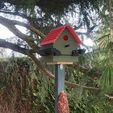 PHOTO_2.jpg NICHOIR, BIRD SHELTER, BIRD HOUSE WITH FOOD AND BATH