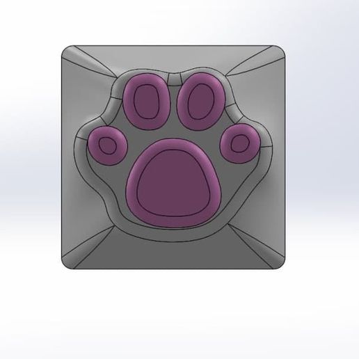 Keycap Catpaws 3D Model 3D model