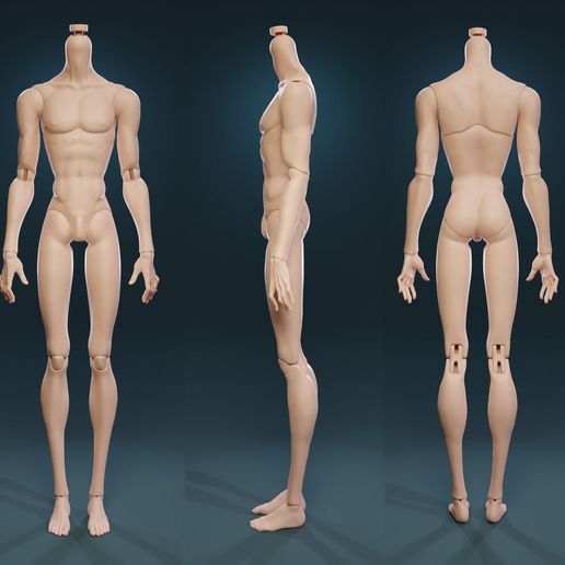 🗿 Pluto BJD body・ 3D File for ・Cults