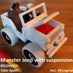 20200208_132157.jpg STL file Monster Jeep Willy - Take Apart (RELOADED)・3D printer design to download