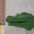 crocodile-head-wall-mount-low-poly-2.png Crocodile head low poly wall mount STL