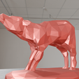 low-poly-valf-3.png indian cow calf low poly geometrical stl file 3d print