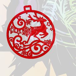 VENADO.jpg 3D file DEER CHRISTMAS ORNAMENT・3D printable model to download