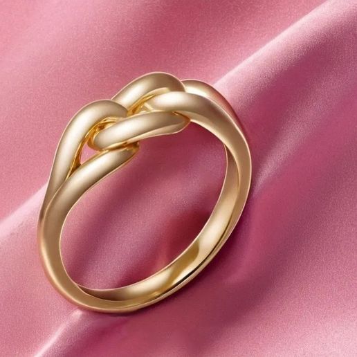 Chain Ring Jewelry Gold 3D print model 3D model