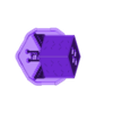 D6-AvgNormal-Sharp-HivePips-Supported.stl Dice Masters - Sharp-Edged Round D6 Set - 8 Pip Styles - Pre-Supported