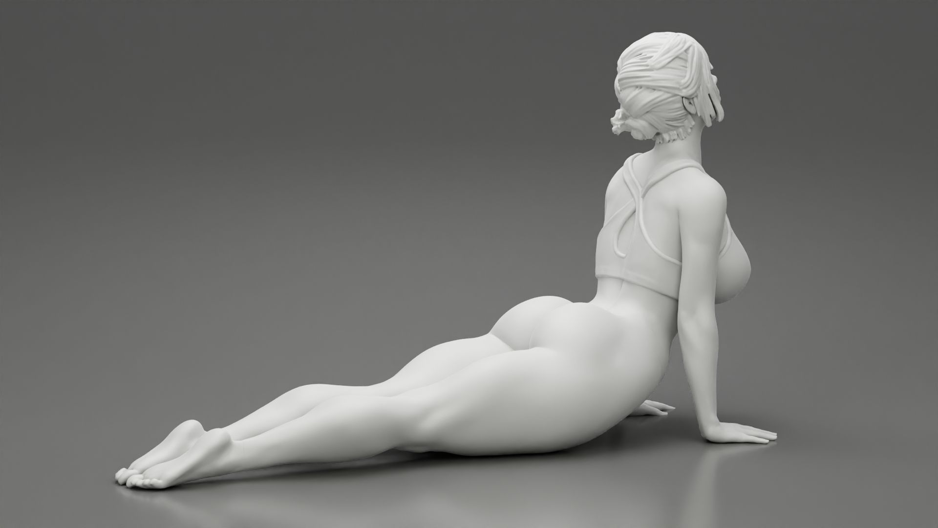 Girl-09.jpg 3D file Pretty Woman Doing Yoga Meditation 3D Print Model・3D print design to download, 3DGeshaft