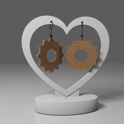 r1.jpg Archivo STL Pendientes Mandala 24・Modelo de impresora 3D para descargar