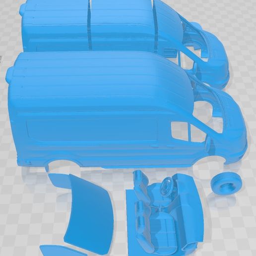 Ford-Transit-Van-L3H3-Trend-2021-Cristales-Separados-3.jpg Fichier 3D Ford Transit Van L3H3 Trend 2021 Imprimable・Plan à imprimer en 3D à télécharger, hora80