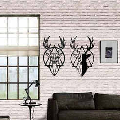 Geometria-de-ciervo-3.png 3D file GEOMETRY OF DEER👀👌・3D printer design to download