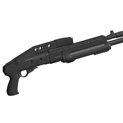 Franchi-SPAS-12-shotgun.png OBJ file Franchi SPAS-12 shotgun・Template to download and 3D print