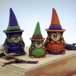 5077052954_dd222e2329_z_display_large.jpg Free STL file 3 Gnomie Witches・3D printing idea to download
