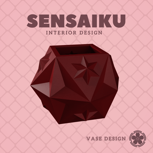 51. Cube 51 - Star Studded Cube Custom Vase Design: Personalized Forms for Miniature and Modern Spaces - Ikebana Home Decoration for Modern Diorama