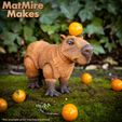 capyPainted-0140-copy.jpg Capybara Articulated Fidget, print-in-place body, snap-fit, cute-flexi
