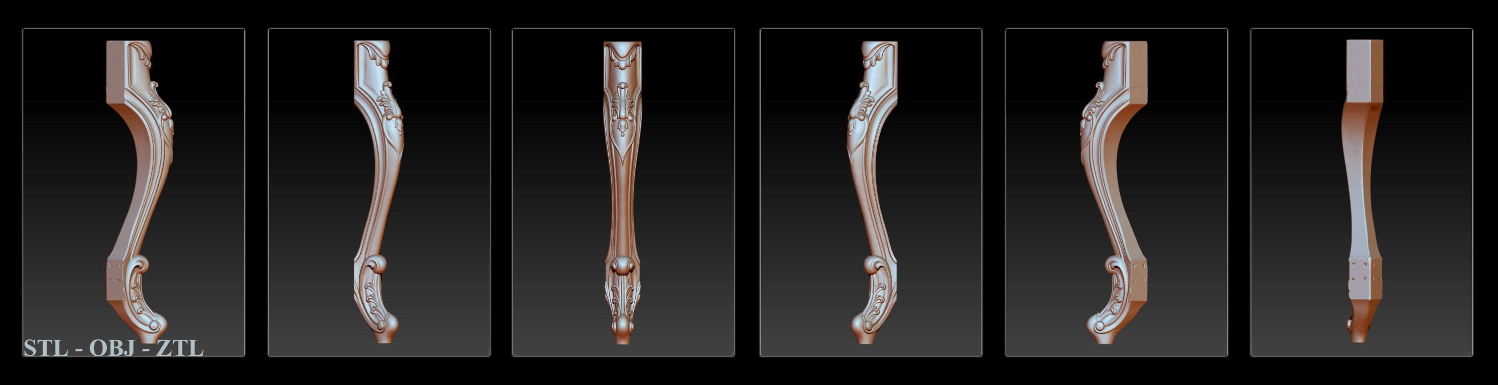 Download file Collection Legs 3d STL Model Relief for CNC • 3D printing ...