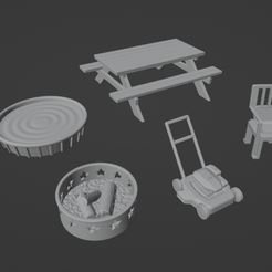 RuralScatterTwo.png 3D file 28mm scale Modern Rural Scatter Two Set・3D print object to download
