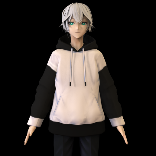 untitled.113.png Download STL file ANIME CHARACTER BOY SCULPTURE 3D PRINT MODEL 4 • Design to 3D print, 3DCNC