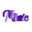 Text Flip - Music Treble clef calligraphy.stl Text Flip: Music - treble clef  (4 STLs)