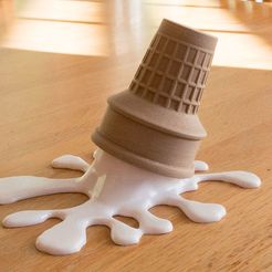APC_0066.jpg Free STL file Ice Cream Cone Splat Hanger・3D printer model to download