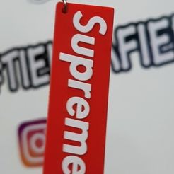 llavero supreme.jpg STL file Supreme Keychain / Supreme Keyholders・3D printer model to download