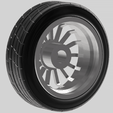 BRW-3.png BRW 890 WHEEL AND STRETCHED TIRE FOR 1/24 SCALE AUTO