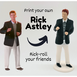 Rick-Atley.png Rick Astley -- STL and Color 3mf