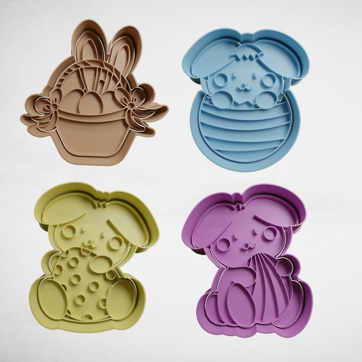 easter set x4 3D model