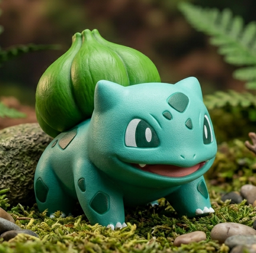 🐉 Bulbasaur Starter Pokémon Statue・Arquivo STL para Impressão 3D・Cults