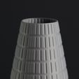 MACRO-SLIMPRINT-2296.jpg Conical Vase with Square Texture, Vase Mode