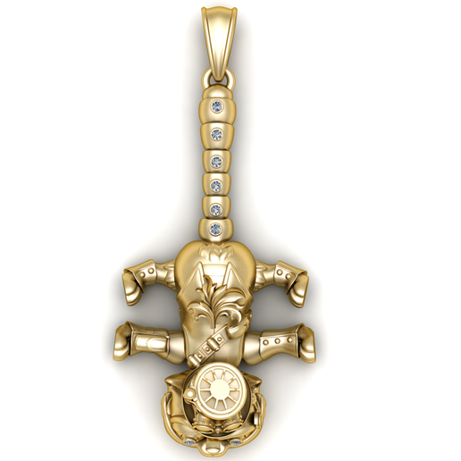 Royal Mechanical Skull Sword Pendant