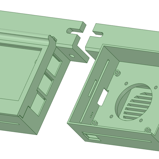 TFT35 Raspberry Pi Screen for Ender 5 Plus Mounting with Fan.png Raspberry Pi 3.5 inch touch screen mount for Ender 5/Pro/Plus