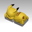 Pikachu_07.jpg Lazy Pikachu Keyboard Decoration - 3D Print Model STL