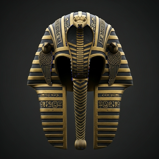 Egyptian Pharaoh Helmet STL – Anubis Cobra Mask 3D Print File Wearable Ancient Egypt Cosplay