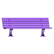 public_slat_bench.stl Общественные скамейки